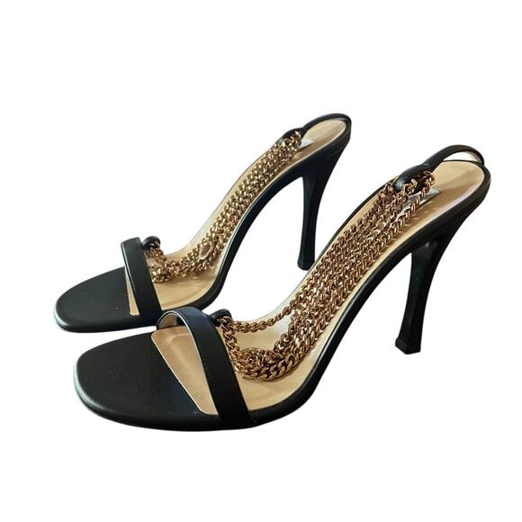 Stella McCartney Stella 100 Ankle Strap Chain Stiletto Heels NEW EU 38.5 US 8.5 - Picture 3 of 10